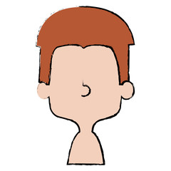 cute and little boy shirtless vector illustration design