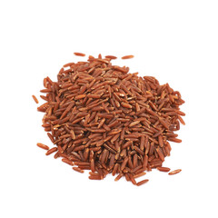 Pile of red rice isolated