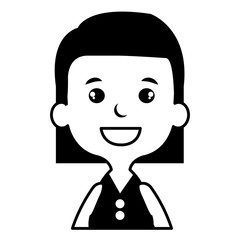 cute and little girl vector illustration design