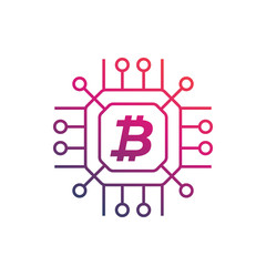 bitcoin, cryptocurrency vector icon