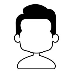 cute and little boy shirtless vector illustration design