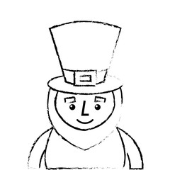 st. patricks day portrait of a happy leprechaun vector illustration sketch image design