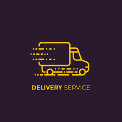 delivery service vector linear icon