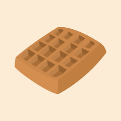 Sweet Chocolate Waffle Illustration