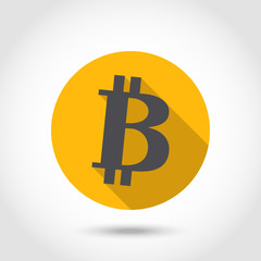 Bitcoin icon vector illustration