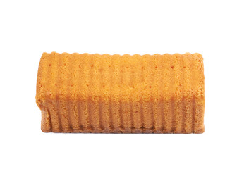 Moist butter cake isolated
