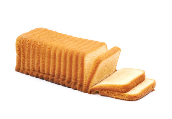 Moist butter cake isolated