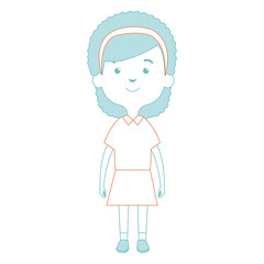 cute and little girl vector illustration design