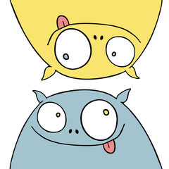 funny monster illustration