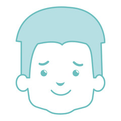 cute and little boy head vector illustration design
