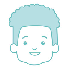 cute and little boy head vector illustration design
