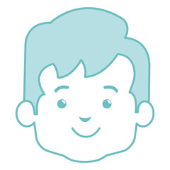 cute and little boy head vector illustration design
