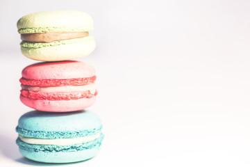 Beautiful colorful macaroons food photo