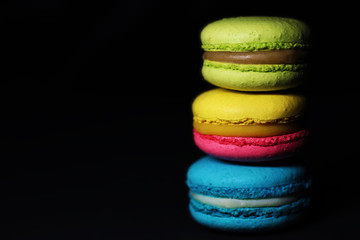 Beautiful colorful macaroons food photo