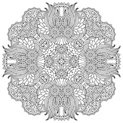  Black and white mandala.
