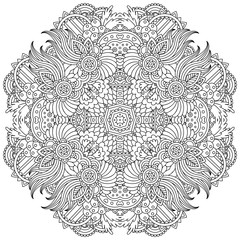Black and white mandala.