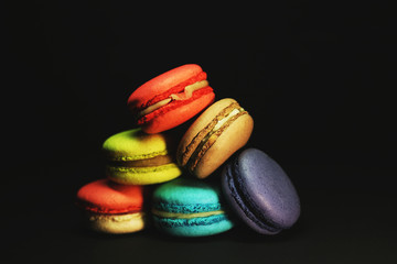 Beautiful colorful macaroons food photo