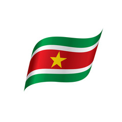 Obraz premium Suriname flag, vector illustration