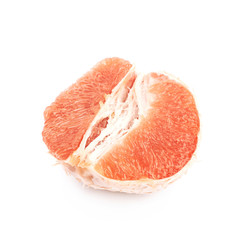 Juicy red grapefruit isolated