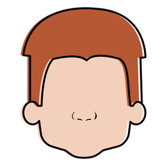 cute and little boy head vector illustration design