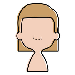 cute and little girl shirtless vector illustration design