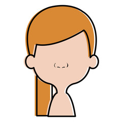 cute and little girl shirtless vector illustration design