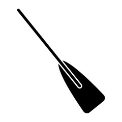 wooden boat oar sport object element vector illustration black and white design