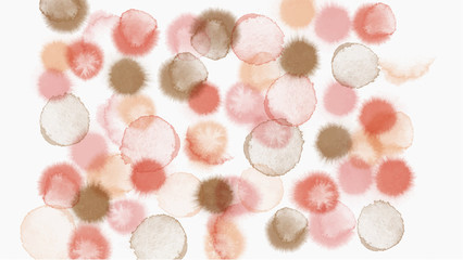 pastel tone color abstract watercolor drop vector background - strawberry peach tone color