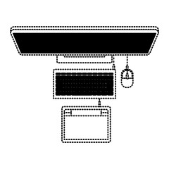 laptop computer draw keyboard digital design screen digitizer tablet vector illustration