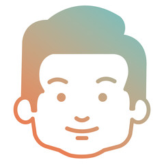 cute and little boy head vector illustration design