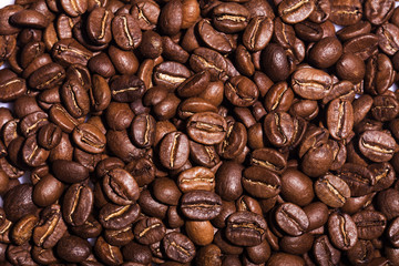 Background of the roasted coffee beans