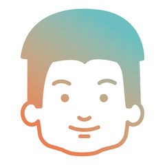 cute and little boy head vector illustration design