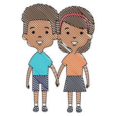 cute and little african kids vector illustration design