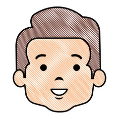 cute and little boy head vector illustration design