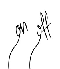 on and off symbols design