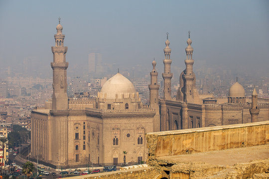 Mosques in Cairo city of Egypt landscape
