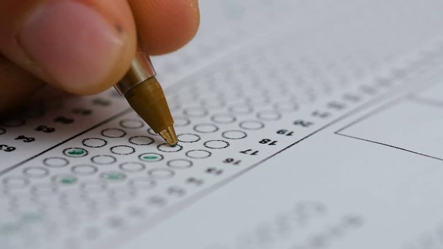 Choosing answers during the Exam- multiple choice test