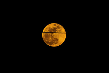 he big full moon float in the sky. super blue blood moon, January 2018 lunar eclipse