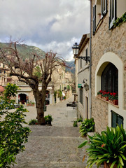 Street in Valldemossa in Mallorca