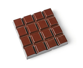 Close-up piece of milk chocolate bar