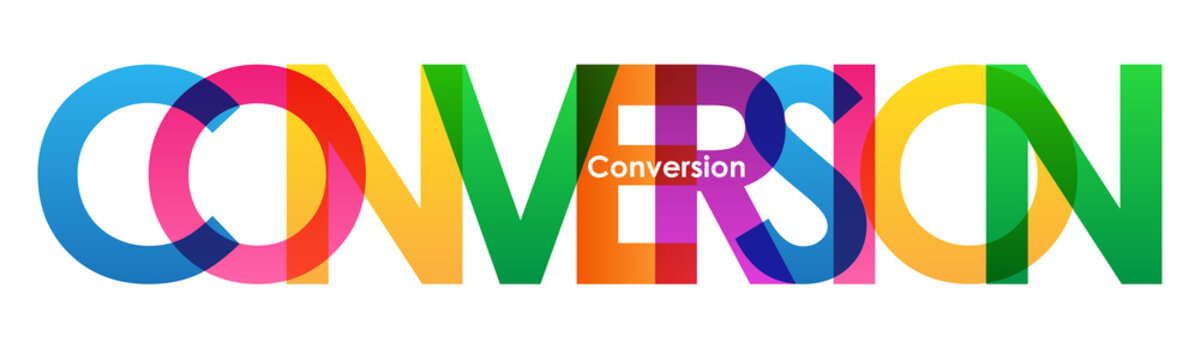 CONVERSION METRIC vector letters icon