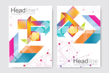 Modern vector templates for brochure, flyer, cover magazine or report in A4 size.Abstract brochure design