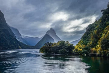 Peel and stick wall murals New Zealand Milford Sound, fiordland national park, New Zealand