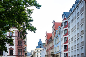 Fototapeta premium street view of downtown Leipzig, Germany