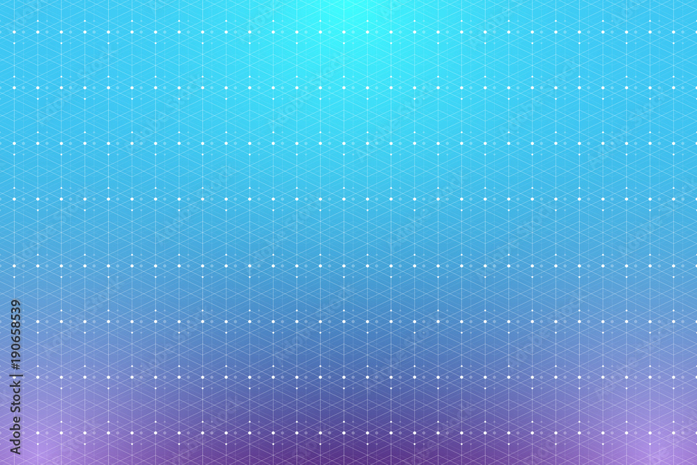 Aufkleber Geometric pattern with connected lines and dots. Graphic background connectivity. Modern stylish polygonal backdrop communication compounds for your design. Lines plexus. Vector illustration.