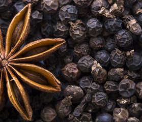 star anise and black pepper