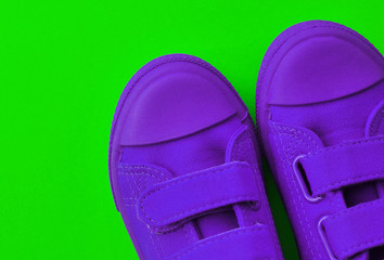 Shoes on a colofrul background
