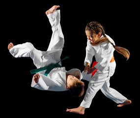 Children martial arts fighters