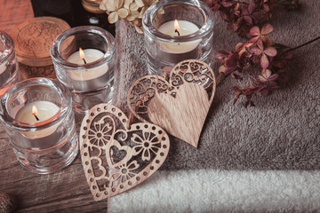 Wellness decoration, Spa concept in Valentine's Day