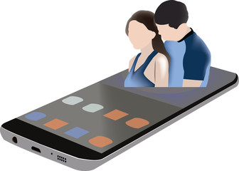 cellulare mobile app. applicazione incontri